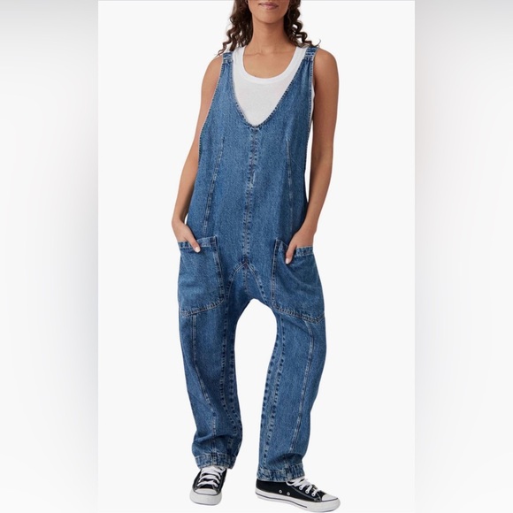 NEW FREE PEOPLE WE THE FREE HIGH ROLLER JUMPSUIT M B2898 - Picture 10 of 10